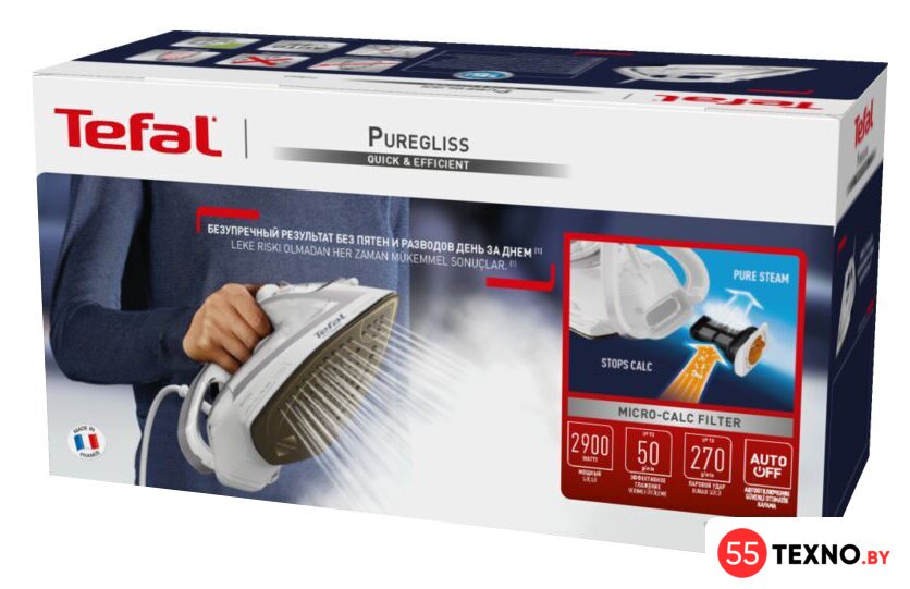 Утюг Tefal Puregliss FV8043E0 - Изображение №9 — Интернет-магазин 55texno.by