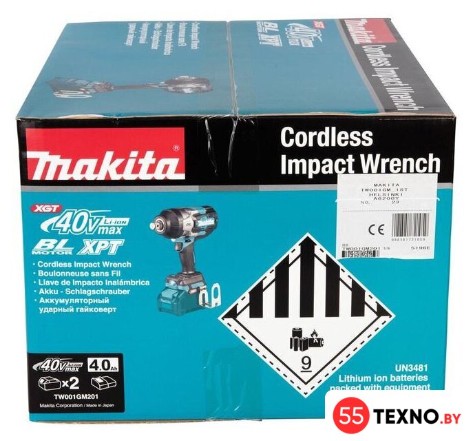 Гайковерт Makita TW001GM201 (с 2-мя АКБ, кейс) - Изображение №14 — Интернет-магазин 55texno.by