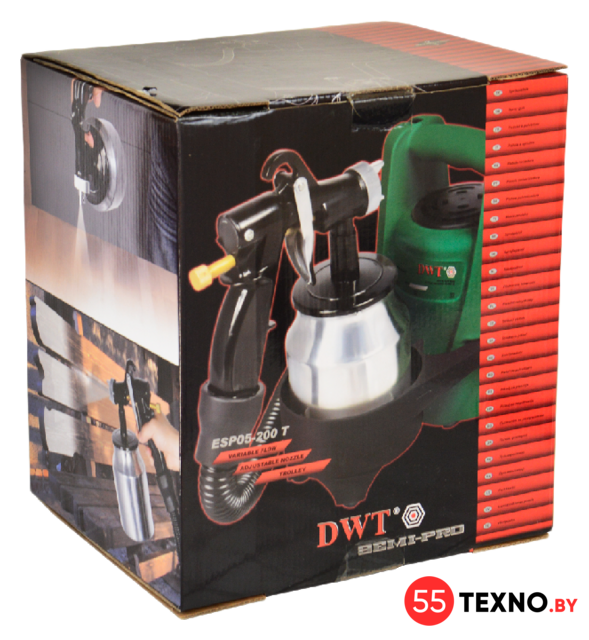 Краскораспылитель DWT ESP05-200 T - Изображение №7 — Интернет-магазин 55texno.by
