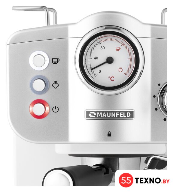 Рожковая кофеварка MAUNFELD MF-735WH Pro - Изображение №5 — Интернет-магазин 55texno.by
