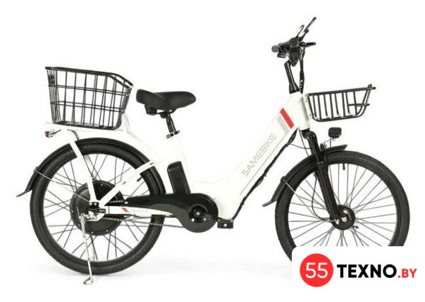 Электровелосипед SameBike E-ALFA NEW (белый) - Изображение №1 — Интернет-магазин 55texno.by