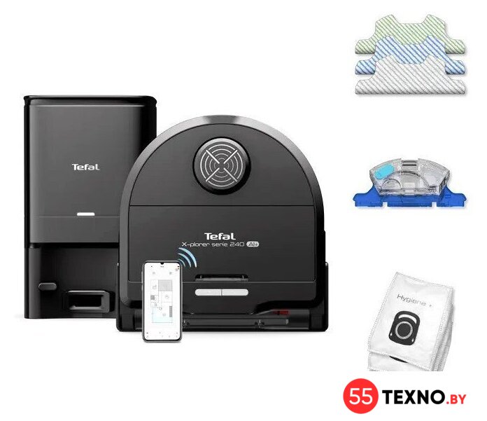 Робот-пылесос Tefal X-Plorer S240+ AI RG9695WH - Изображение №1 — Интернет-магазин 55texno.by