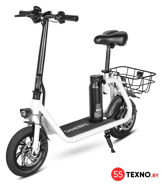 Электросамокат SameBike Comfort SB-C350 (белый) - Изображение №2 — Интернет-магазин 55texno.by