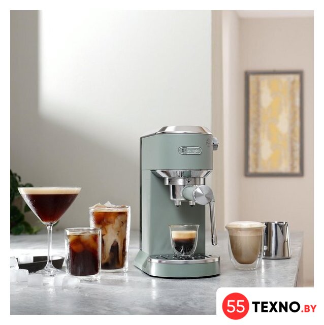 Рожковая кофеварка DeLonghi Dedica EC890.GR - Изображение №7 — Интернет-магазин 55texno.by