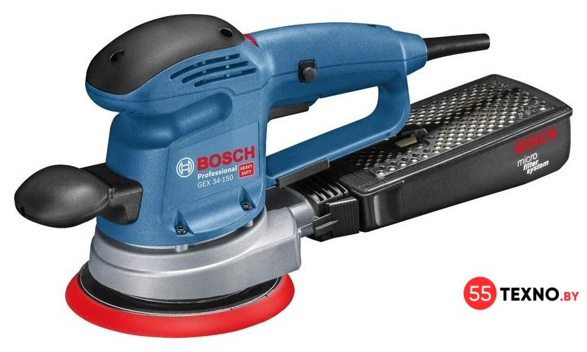 Эксцентриковая шлифмашина Bosch GEX 34-150 Professional 0601372800 - Изображение №1 — Интернет-магазин 55texno.by