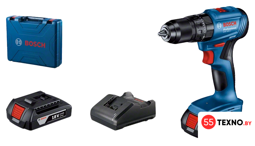 Ударная дрель-шуруповерт Bosch GSB 185-LI Professional 06019K3100 (с 2-мя АКБ, кейс) - Изображение №1 — Интернет-магазин 55texno.by