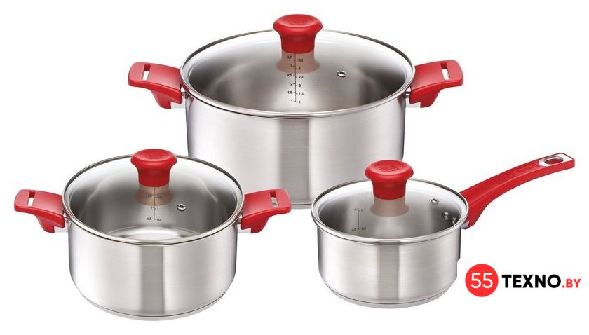 Набор кастрюль Tefal Jamie Oliver H802S674 - Изображение №1 — Интернет-магазин 55texno.by