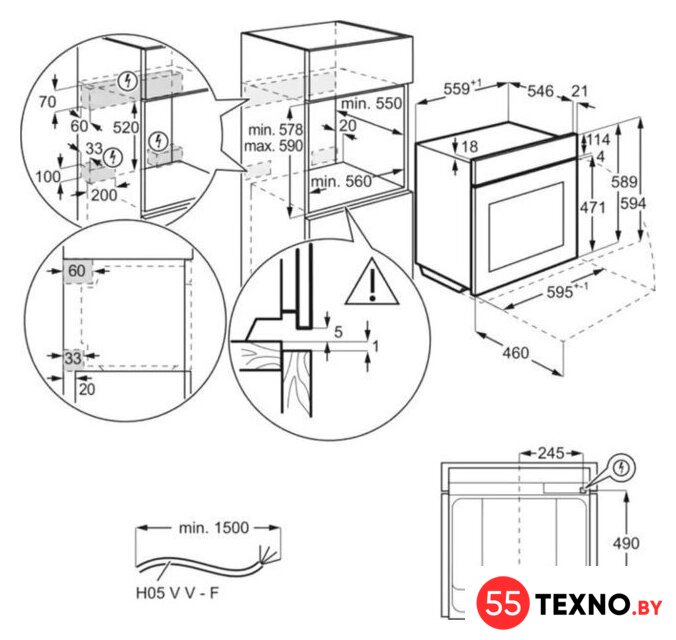 Электрический духовой шкаф Electrolux EOF5F50BV - Изображение №14 — Интернет-магазин 55texno.by