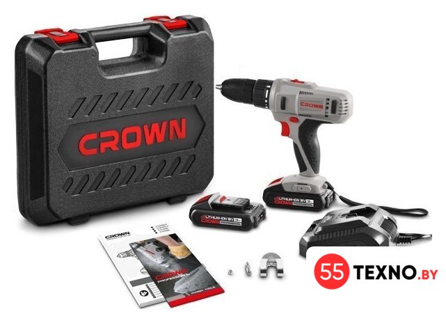 Дрель-шуруповерт Crown CT21056L-1.5 BMC (с 2-мя АКБ, кейс) - Изображение №7 — Интернет-магазин 55texno.by