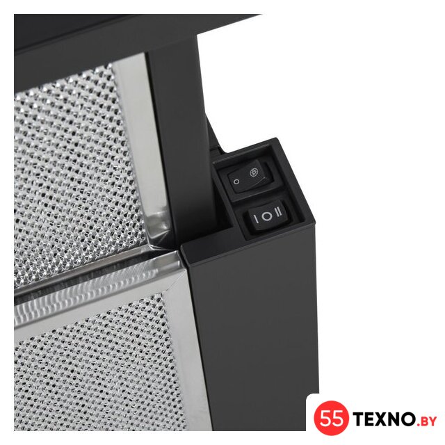 Кухонная вытяжка HOMSair Flat 60 Glass (черный) - Изображение №5 — Интернет-магазин 55texno.by
