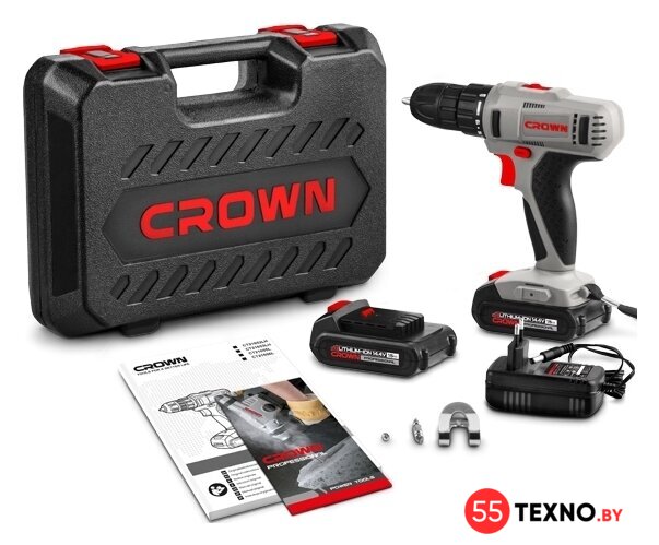 Дрель-шуруповерт Crown CT21055L-1.5 BMC (с 2-мя АКБ, кейс) - Изображение №7 — Интернет-магазин 55texno.by