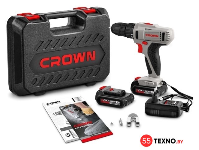 Дрель-шуруповерт Crown CT21052LH-1.5 BMC (с 2-мя АКБ, кейс) - Изображение №7 — Интернет-магазин 55texno.by