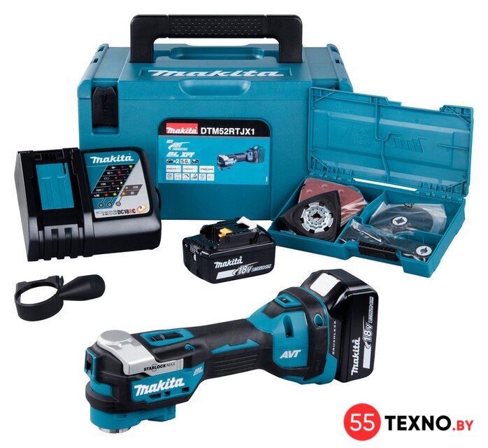 Реноватор Makita DTM52RTJX1 (с 2-мя АКБ, кейс, набор оснастки) - Изображение №1 — Интернет-магазин 55texno.by