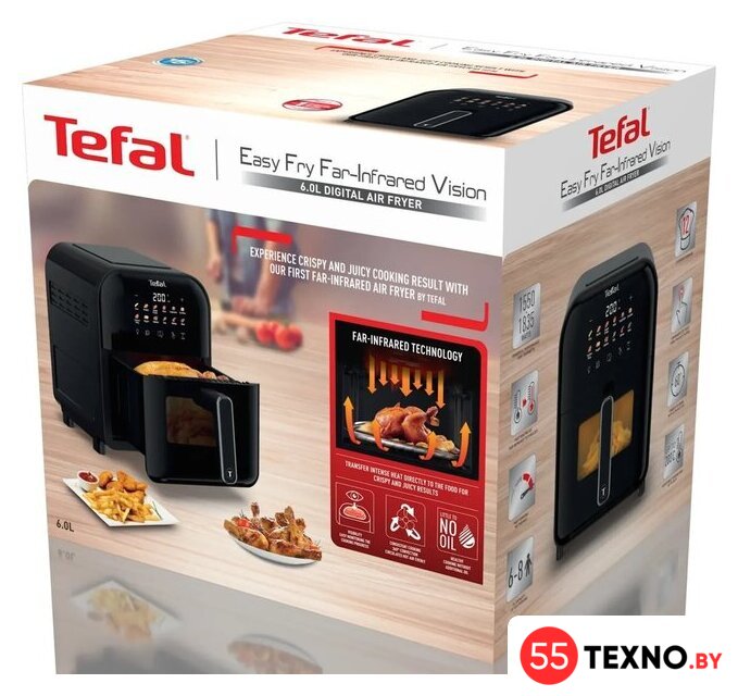 Аэрогриль (аэрофритюрница) Tefal EY8218F0 - Изображение №3 — Интернет-магазин 55texno.by
