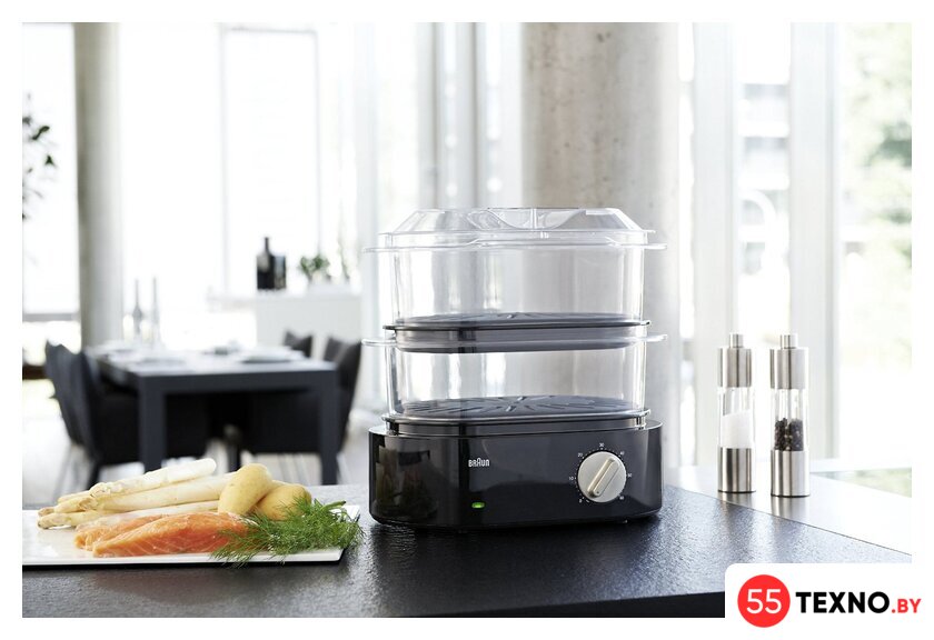 Пароварка Braun IdentityCollection FS 5100 Black - Изображение №4 — Интернет-магазин 55texno.by
