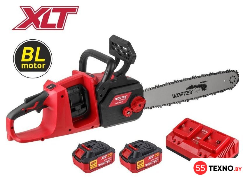 Аккумуляторная пила Wortex CEC 3536-2 ALL1 XLT Set 2333076 (с 2-мя АКБ) - Изображение №2 — Интернет-магазин 55texno.by