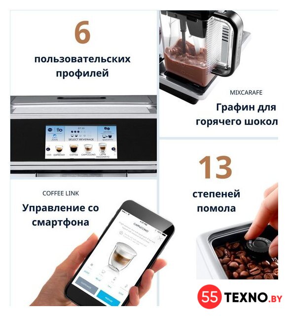 Кофемашина DeLonghi PrimaDonna Elite ECAM 650.75.MS - Изображение №9 — Интернет-магазин 55texno.by