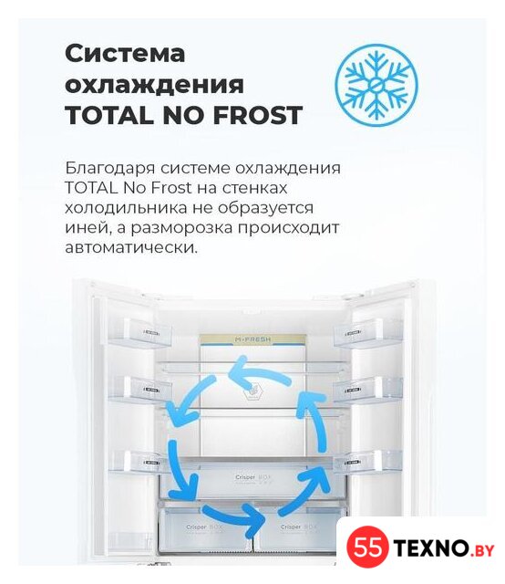 Четырёхдверный холодильник MAUNFELD MFF181NFB - Изображение №10 — Интернет-магазин 55texno.by