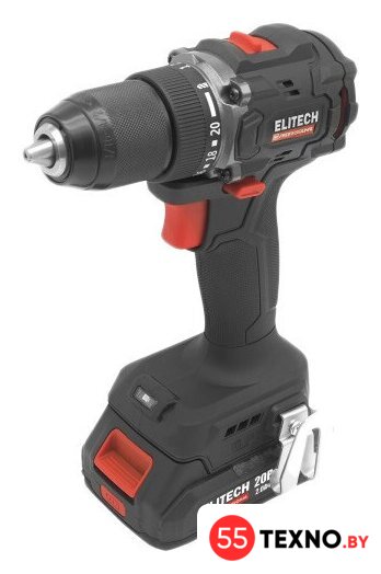 Дрель-шуруповерт ELITECH HD Professional CD 20SL2 E2201.040.01 (с 2-мя АКБ 2 Ач, кейс) - Изображение №1 — Интернет-магазин 55texno.by
