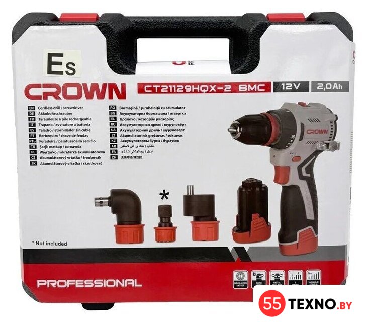 Дрель-шуруповерт Crown CT21129HQX-2 BMC (с 2-мя АКБ, кейс) - Изображение №14 — Интернет-магазин 55texno.by