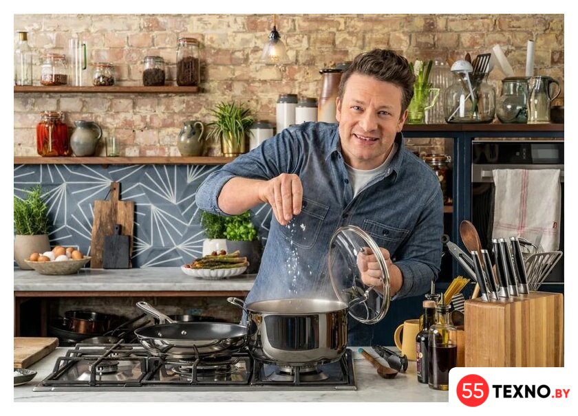 Набор кастрюль Tefal Jamie Oliver Kitchen Essentials E313S674 - Изображение №8 — Интернет-магазин 55texno.by