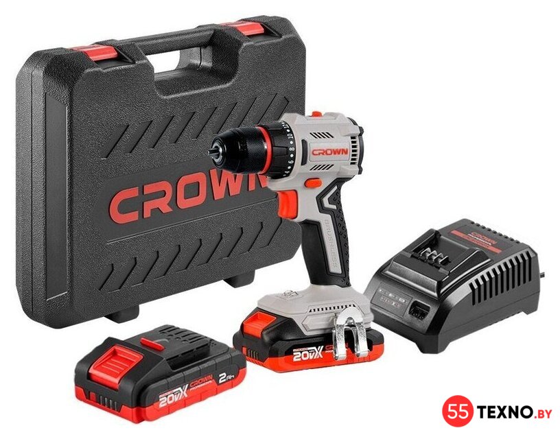 Дрель-шуруповерт Crown CT21131HMX-2 BMC (с 2-мя АКБ, кейс) - Изображение №2 — Интернет-магазин 55texno.by