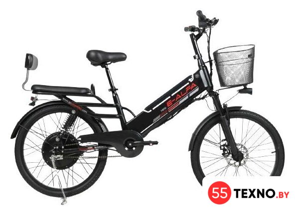 Электровелосипед SameBike Е-Alfa New SB-E-ALFA500-48/13 (черный) - Изображение №1 — Интернет-магазин 55texno.by