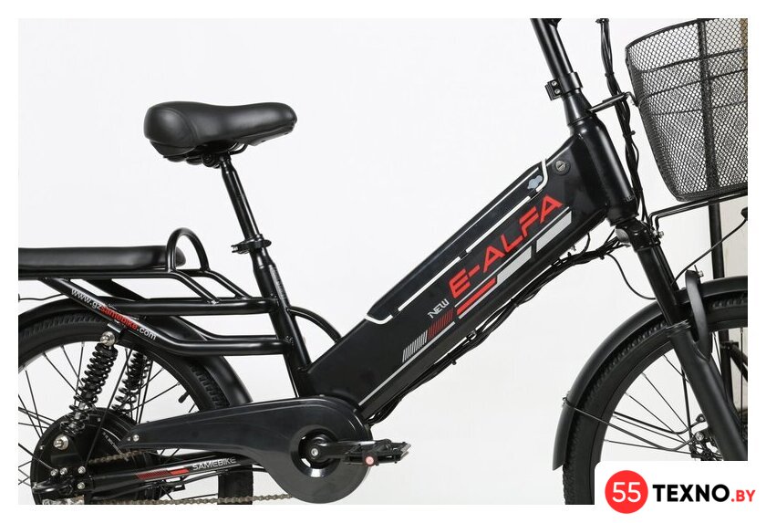 Электровелосипед SameBike Е-Alfa New SB-E-ALFA500-48/13 (черный) - Изображение №7 — Интернет-магазин 55texno.by