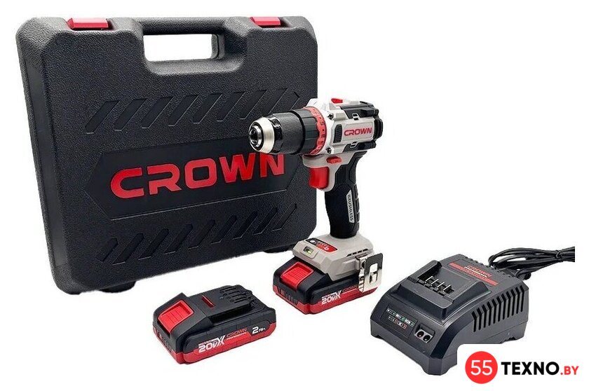 Дрель-шуруповерт Crown CT21128HMX-2 BMC (с 2-мя АКБ, кейс) - Изображение №2 — Интернет-магазин 55texno.by