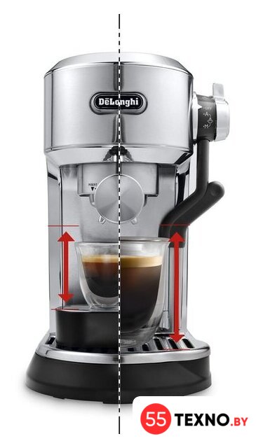Рожковая кофеварка DeLonghi Dedica Maestro Plus EC950.M - Изображение №2 — Интернет-магазин 55texno.by