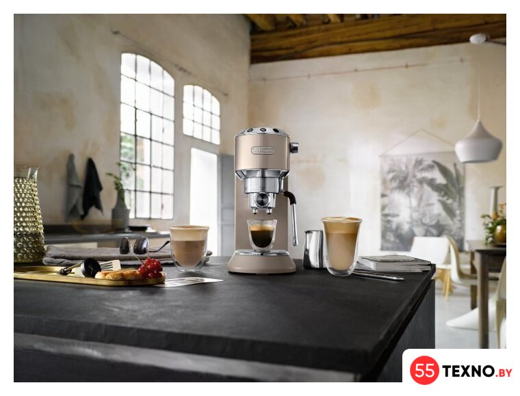 Рожковая кофеварка DeLonghi Dedica Arte EC885.BG - Изображение №7 — Интернет-магазин 55texno.by