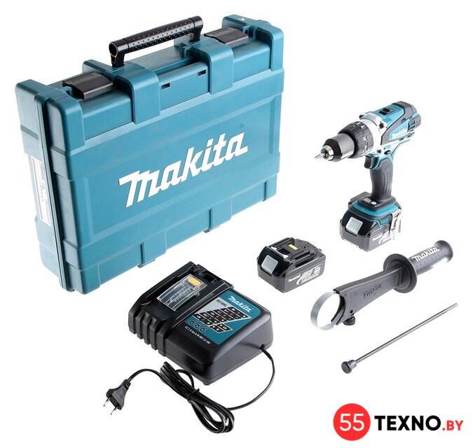 Ударная дрель-шуруповерт Makita DHP458RFE (с 2-мя АКБ, кейс) - Изображение №8 — Интернет-магазин 55texno.by
