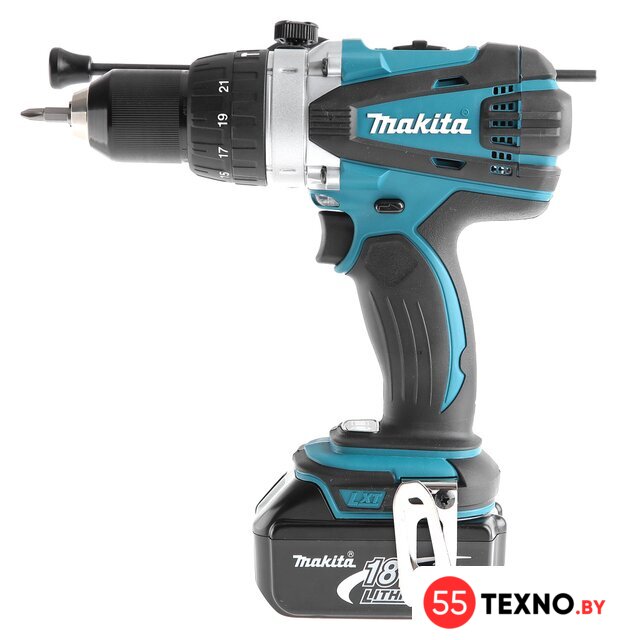 Ударная дрель-шуруповерт Makita DHP458RFE (с 2-мя АКБ, кейс) - Изображение №2 — Интернет-магазин 55texno.by