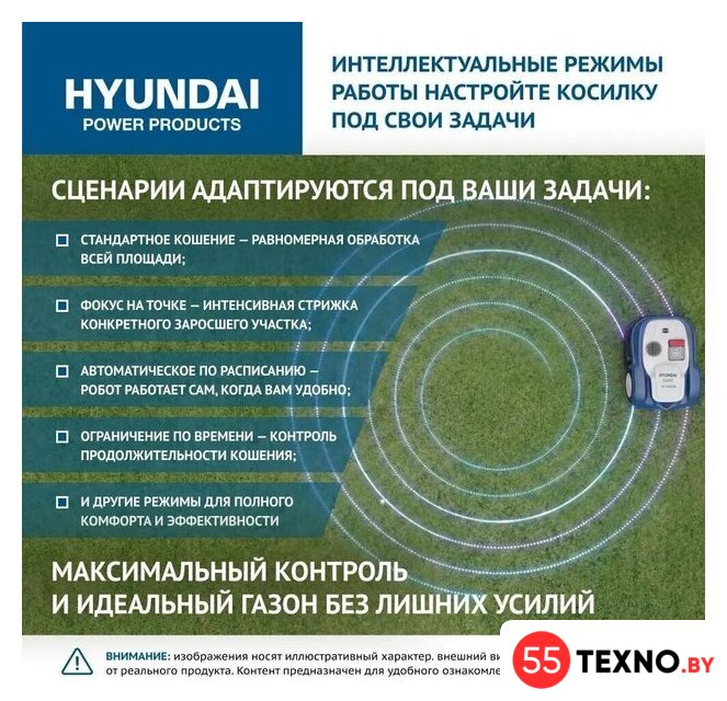 Газонокосилка-робот Hyundai L-Cortex-7 - Изображение №8 — Интернет-магазин 55texno.by