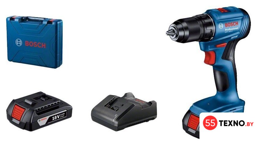 Дрель-шуруповерт Bosch GSR 185-LI Professional 06019K3000 (с 2-мя АКБ, кейс) - Изображение №1 — Интернет-магазин 55texno.by