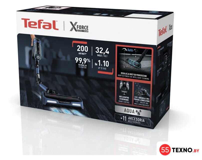 Пылесос Tefal X-Force Flex 14.60 Aqua TY99C0WO - Изображение №2 — Интернет-магазин 55texno.by