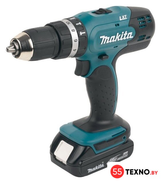 Ударная дрель-шуруповерт Makita DHP453SYE (с 2-мя АКБ, кейс) - Изображение №2 — Интернет-магазин 55texno.by