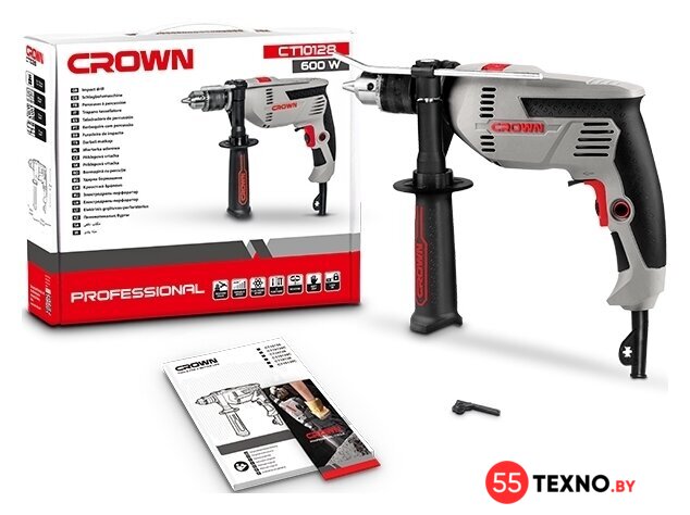 Ударная дрель Crown CT10128 420152 - Изображение №7 — Интернет-магазин 55texno.by