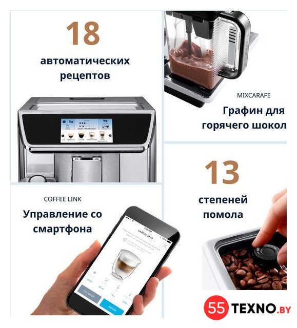 Кофемашина DeLonghi PrimaDonna Elite Experience ECAM 650.85.MS - Изображение №9 — Интернет-магазин 55texno.by