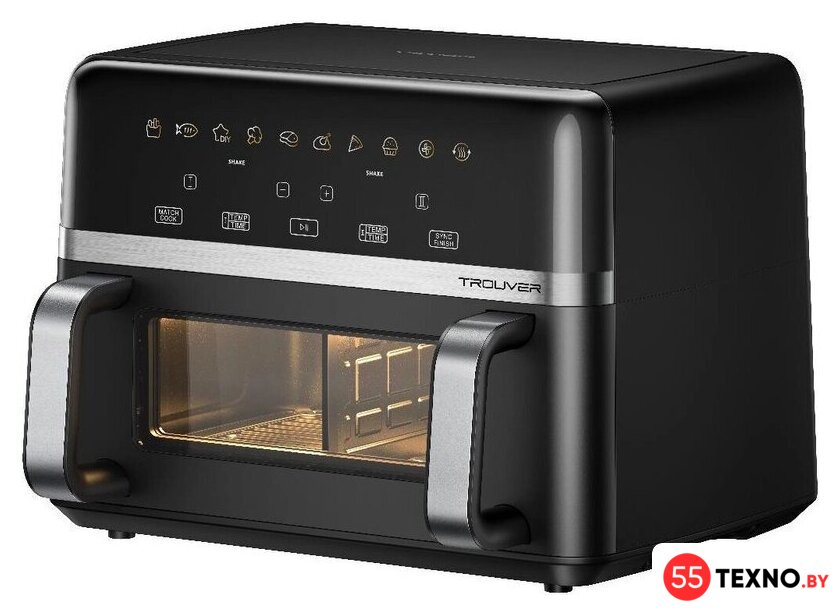 Аэрогриль (аэрофритюрница) Trouver FD20s Pro Black (черный) - Изображение №3 — Интернет-магазин 55texno.by