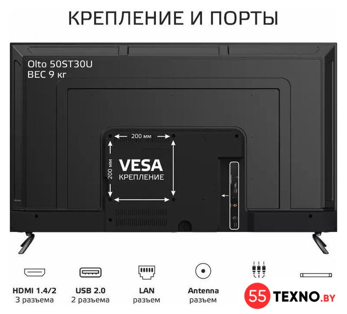 Телевизор Olto 50ST30U - Изображение №9 — Интернет-магазин 55texno.by