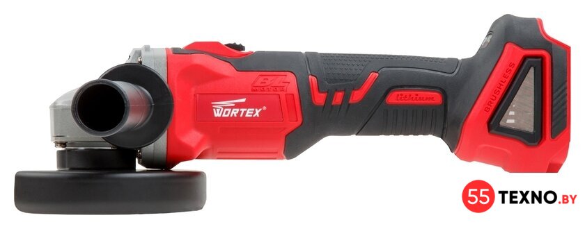 Угловая шлифмашина Wortex CAG 1812 E CAG1812E00029 (без АКБ) - Изображение №2 — Интернет-магазин 55texno.by
