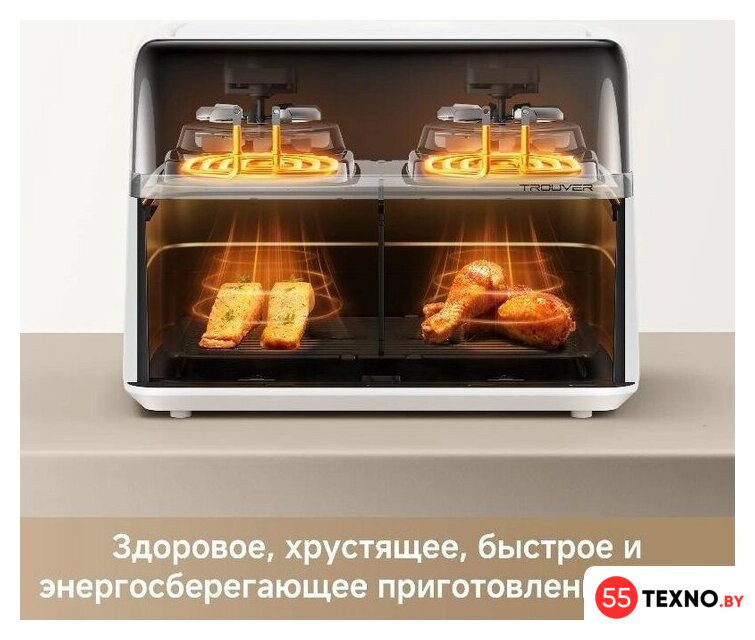 Аэрогриль (аэрофритюрница) Trouver FD20s Pro White (белый) - Изображение №8 — Интернет-магазин 55texno.by