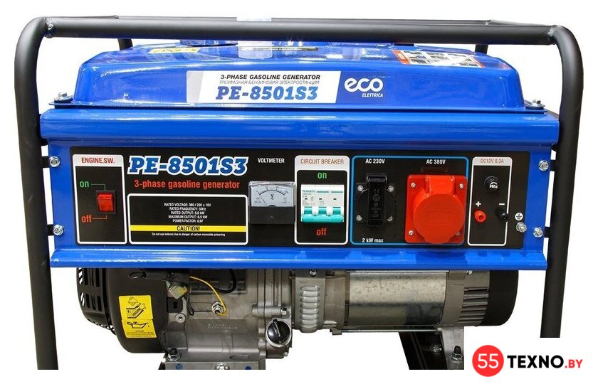 Бензиновый генератор ECO PE-8501S3 - Изображение №5 — Интернет-магазин 55texno.by