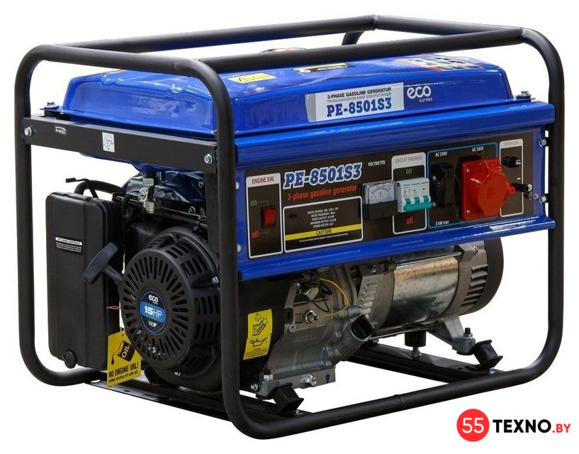 Бензиновый генератор ECO PE-8501S3 - Изображение №1 — Интернет-магазин 55texno.by