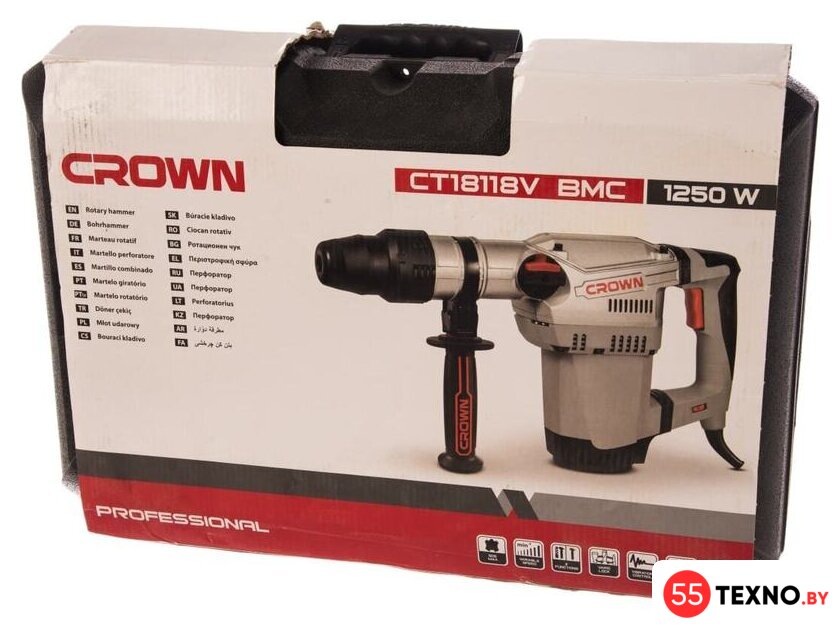 Перфоратор Crown CT18118V BMC - Изображение №8 — Интернет-магазин 55texno.by