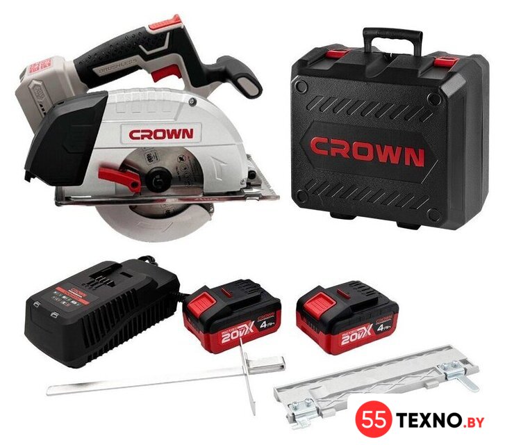 Дисковая (циркулярная) пила Crown CT25040-150HX-4 BMC (с 2-мя АКБ, кейс) - Изображение №15 — Интернет-магазин 55texno.by