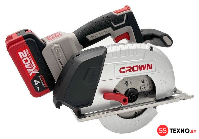 Дисковая (циркулярная) пила Crown CT25040-150HX-4 BMC (с 2-мя АКБ, кейс) - Изображение №2 — Интернет-магазин 55texno.by