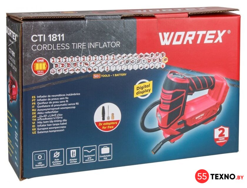 Автомобильный компрессор Wortex CTI 1811 ALL1 1325446 (с 1-им АКБ) - Изображение №2 — Интернет-магазин 55texno.by