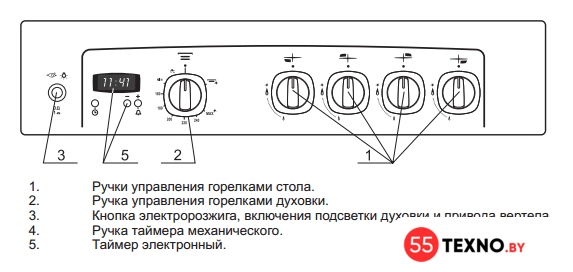 Кухонная плита GEFEST 5100-03 (чугунные решетки) - Изображение №3 — Интернет-магазин 55texno.by